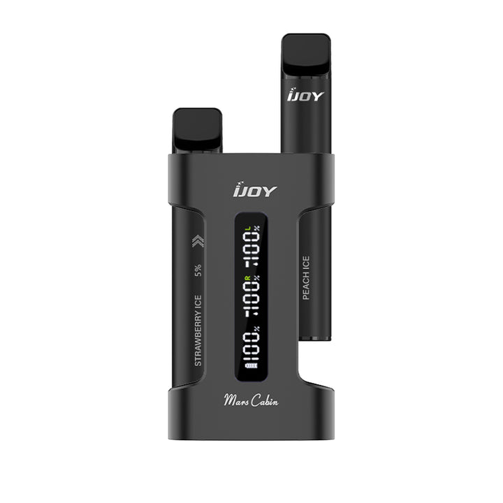 iJoy Mars Cabin 6000 1000mAh Charging Case Device With 2 x 5ML Dual FlBLV PeruiJoy Mars Cabin 6000 1000mAh Charging Case Device With 2 x 5ML Dual Flavors Disposable Kit  
The iJoy Mars Cabin 6000 is a high-capacity, rechargeable, and disposabl