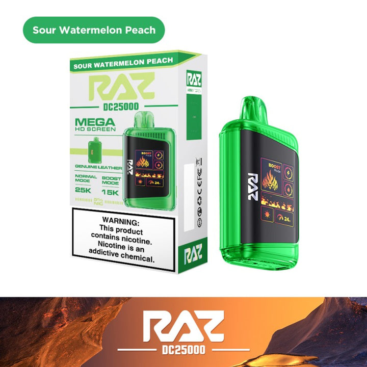 RAZ DC25000 Disposable 25000 Puffs 16mL 5%BLV PeruRAZ DC25000 Disposable Vape - 25000 Puffs - Product Description
Presenting the Raz DC25000 Disposable Vape, the ultimate solution for those seeking a premium vaping 