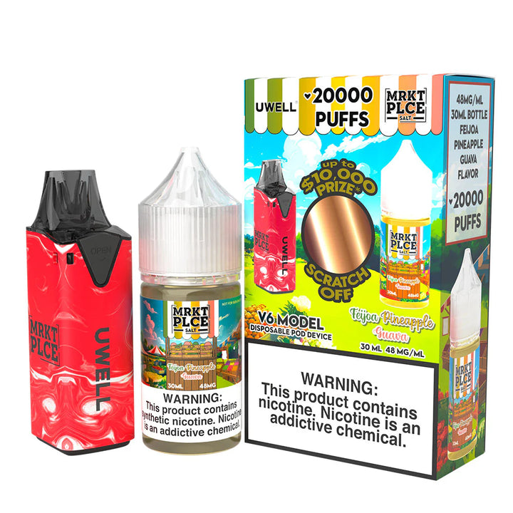 Collab Bundle – Uwell V6 Disposable Device + Daddy’s Vapor 30mL Juice BLV PeruThe Collab Bundle includes the Uwell V6 Disposable Device and Daddy's Vapor 30mL Juice. This bundle provides an easy and convenient vaping experience with the high-q