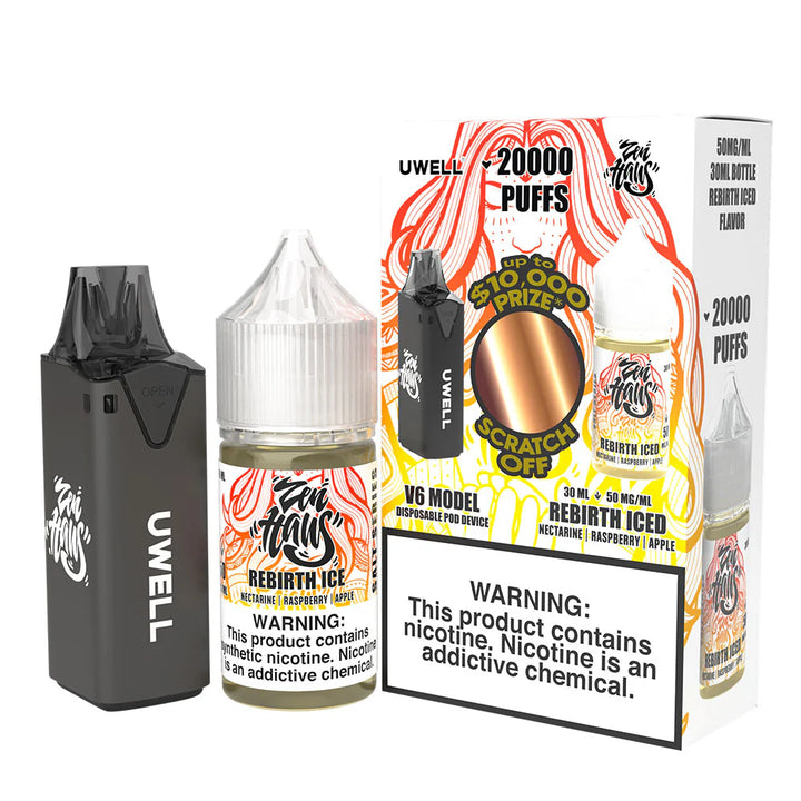 Collab Bundle – Uwell V6 Disposable Device + Daddy’s Vapor 30mL Juice BLV PeruThe Collab Bundle includes the Uwell V6 Disposable Device and Daddy's Vapor 30mL Juice. This bundle provides an easy and convenient vaping experience with the high-q