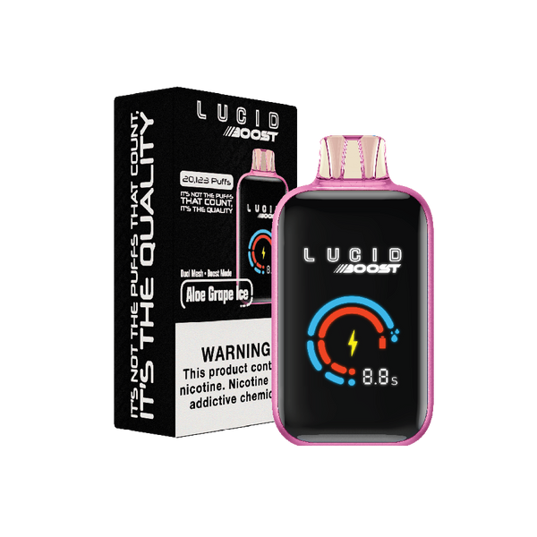 Lucid Boost Disposable 20123 Puffs 18mL 5%BLV PeruLucid Boost




Our 20,000-puff device delivers flavor like no other. With dual mesh coils, 18mL of 5% salt nicotine, and a Boost mode that amps up your vape, you as