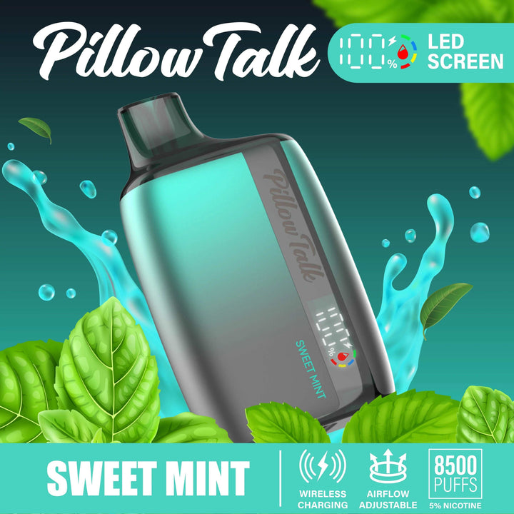 Pillow Talk 13ML 8500 Puffs 550mAh Wireless Charging Disposable Vape Device With E - liquid & Battery Screen - BLV Peru