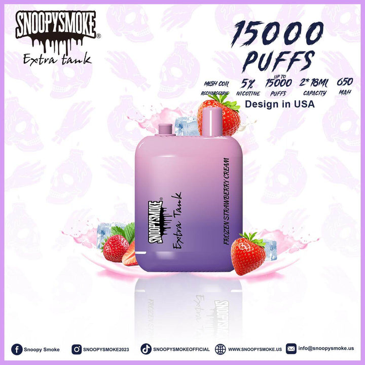 Snoopy Smoke Extra Tank 2 x 18ML 15000 Puffs 650mAh PDisposable Device With Mesh Coil - BLV Peru